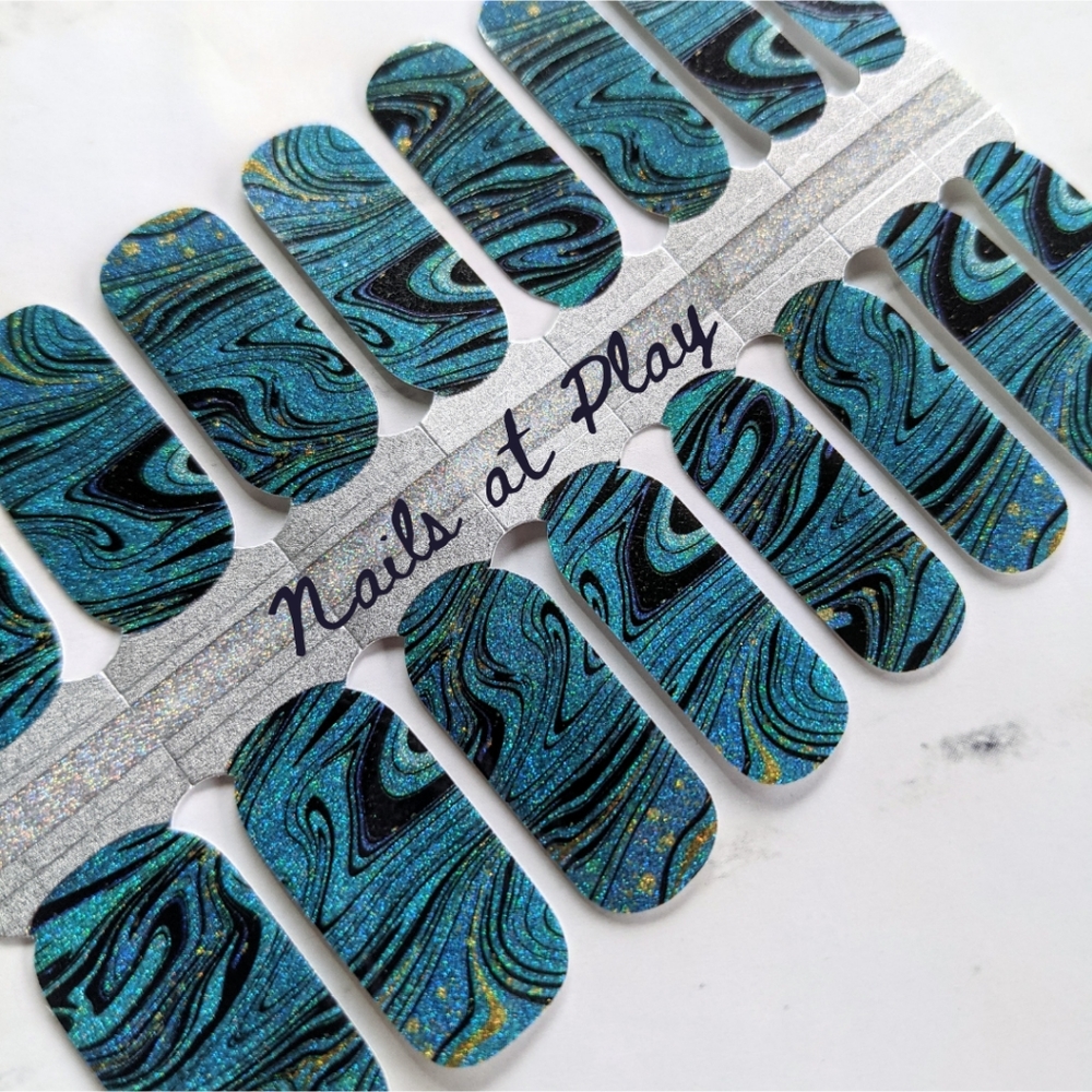 5 for $15 Nail Wraps- Blue Lava